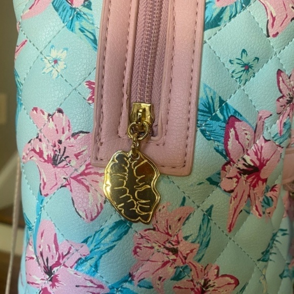 Betsey Johnson Floral Print Quilted Vegan Backpack main image 4